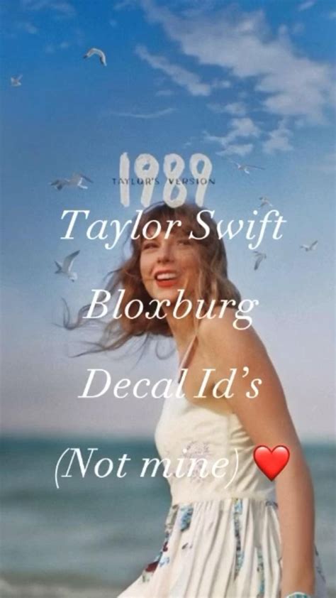 Taylor Swift Bloxburg Decal Id’s ️ in 2023 | Taylor swift, Taylor swift