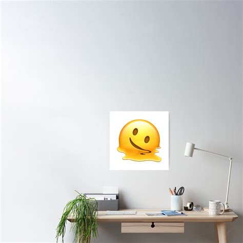 melting face emoji poster for sale by zulfikangga redbubble