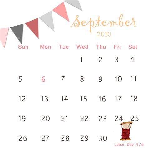 Crafty Habit September Calendar Free Print