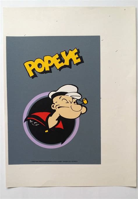 1980s Popeye Artwork For Moma Three Posters Original Etsy Vintage Posters Popeye Artwork