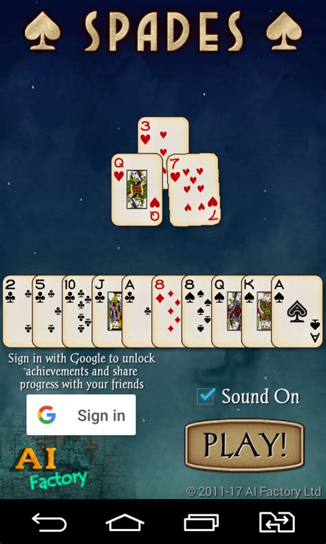 Spades Android Games Download Free Spades Card Game