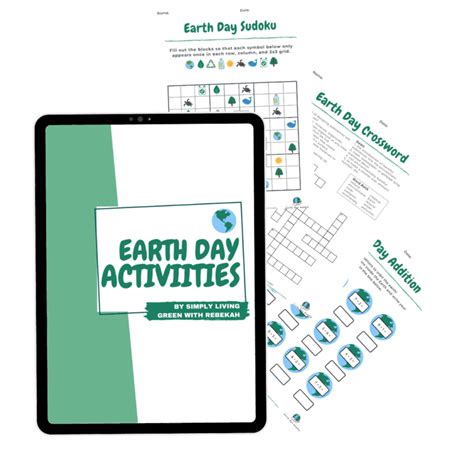 Earth Day Activities Workbook Simply Living Green