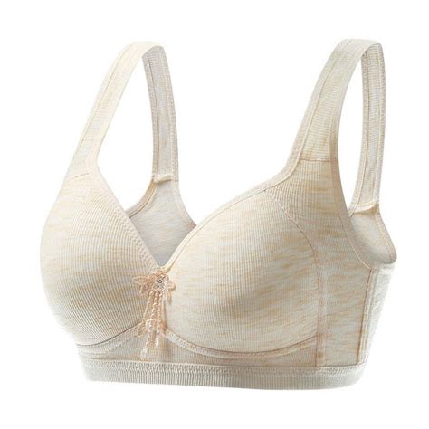 Korsis Lady Soft Cotton Wire Free Bras Front Closure Unlined Basic Breathable Bra Walmart