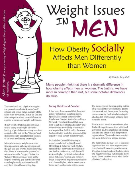 Weight Issues In Men How Obesity Socially Affects Men Differently Than Women Obesity Action