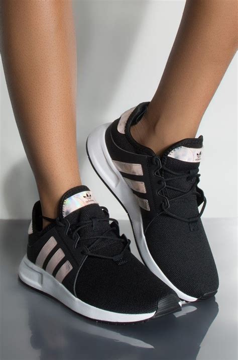 Front View Adidas Womens X Plr Sneaker In Black White White Adidas