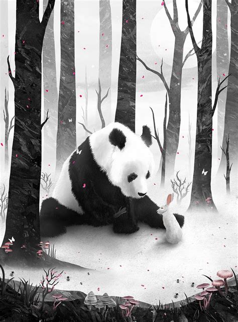 Chris Haines Oldskullnet Arte De Panda Pandas Animados