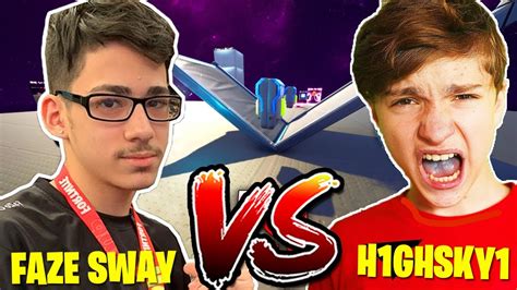 Faze Sway Vs Faze H1ghsky1 1v1 Box Fight In Fortnite Creative Youtube