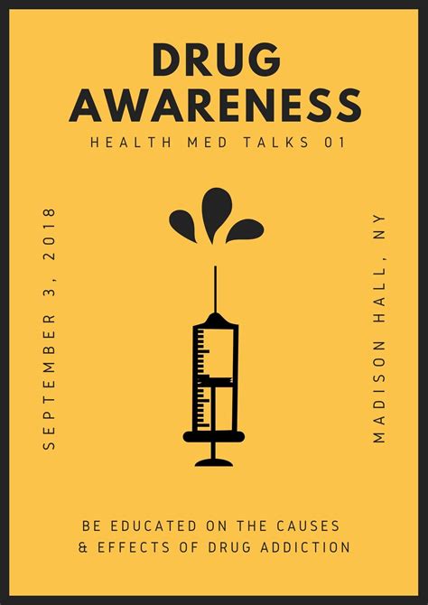 Free Printable Custom Drug Awareness Poster Templates Canva My Xxx