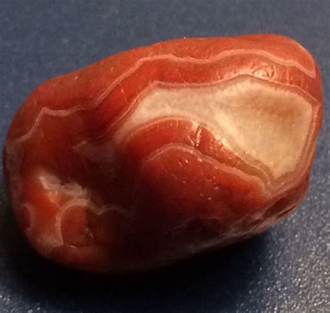 Beautiful Little Carnelian Red With Fortification Banding And Quartz