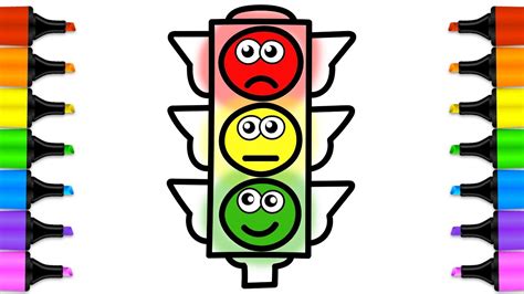 Drawing For Kids Traffic Light Learn By Steps Drawing Traffic Light