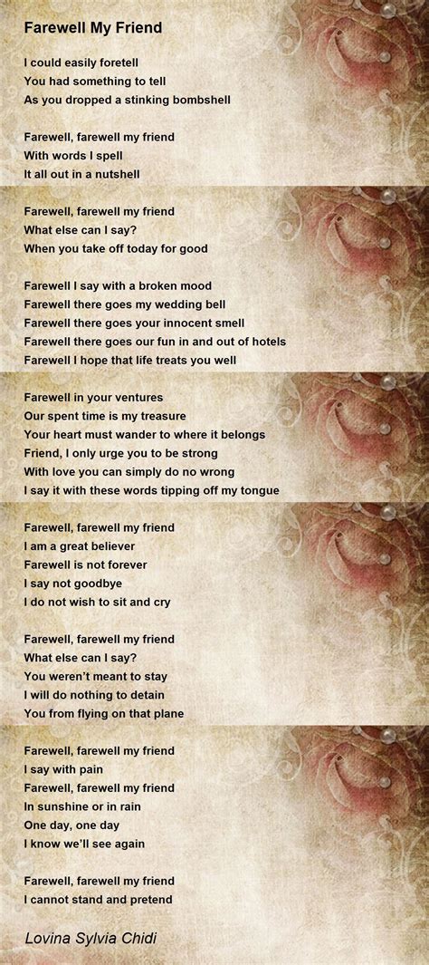 Poems For Funerals Farewell My Friends