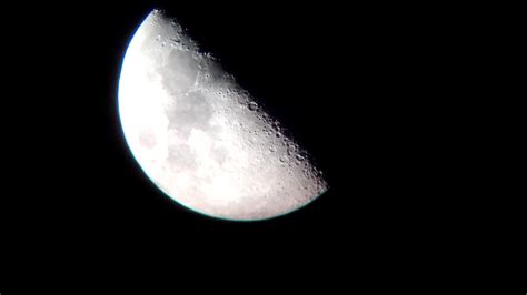 The Moon Through A 70mm Refractor Telescope Youtube