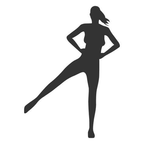 Fitness Woman Silhouette Transparent Png And Svg Vector File