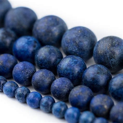 Lapis Lazuli Beads Round Matte Gemstone Wholesale 4mm 6mm 8mm Etsy