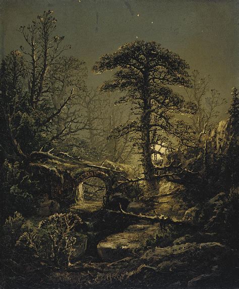Night In The Forest Painting By William Louis Sonntag