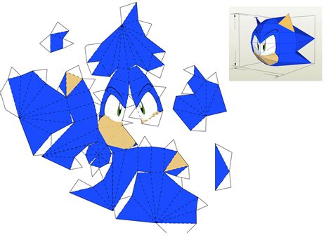 Sonic The Hedgehog Papercraft Template Sonic The Hedgehog Papercraft