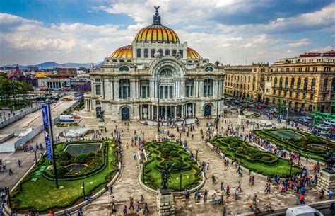 The red lines divide the area in its time zones. Palacio de Bellas Artes - Opera House in Mexico City ...