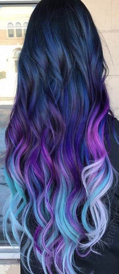 24 Ideas Nails Ombre Blue Purple Hair Dye Colors Cool Hair Color