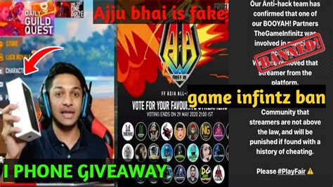 Free fire ajjubhai or total gaming is one of the foremost names in indian free fire youtube community. I phone giveaway🔥||Fake ajjubhai ||All news from free fire ...