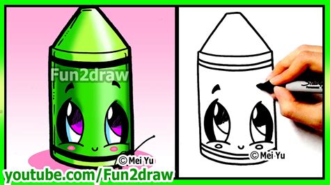 learn to draw step by step back to school cute crayon art best drawing lessons by fun2draw
