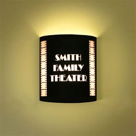 Personalized Wall Sconce Lighting Sconce Home Theater Decor Your