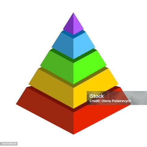Piramida Warna Struktur Strategi Bisnis Templat Grafik Bisnis Ilustrasi