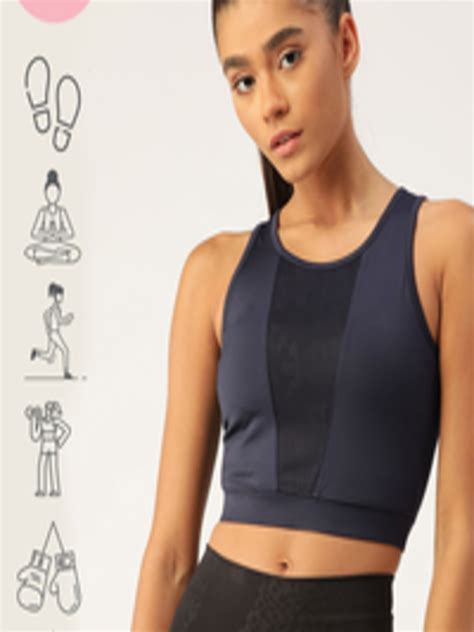 Buy Kica Navy Blue High Support Full Coverage Sports Bra Rapid Dry