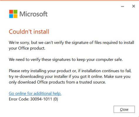 Windows Unable To Install Microsoft Office