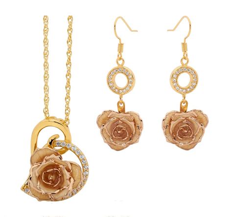 They frame your face, let you express yourself and dress up or down what youre wearing. White Matching Pendant and Earring Set - Heart Theme 24K Gold