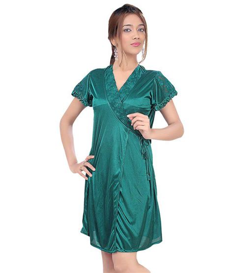 Buy Teleno Green Silk Nighty Online At Best Prices In India Snapdeal