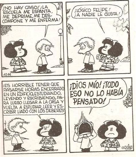 Hay series, relatos, cuentos o productos culturales que marcan historia, esas que dejan una huella imborrables en quienes la vivieron por su calidad, su humor, los pensamientos o lo que fuere. Pin de Nancy Rivera en Quino | Mafalda, Mafalda frases ...