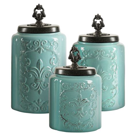 Best Canister Sets For Kitchen Counter Blue Home And Home