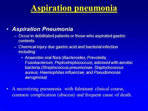 Aspiration Pneumonia Antibiotic Treatment