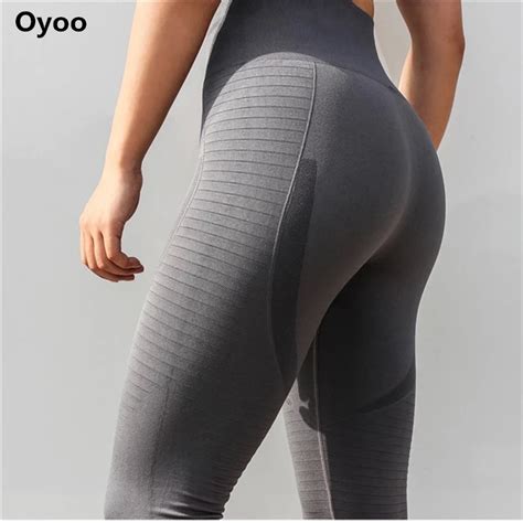 oyoo women s high waist yoga pants tummy control workout running sport pants stretch yoga