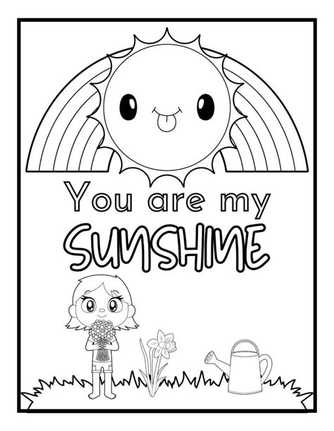 You Are My Sunshine Coloring Pages Healing Home