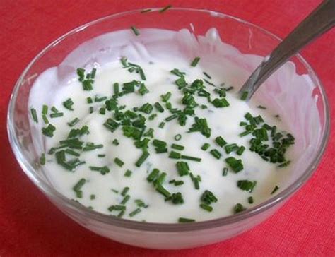 Sauce crème fraîche ciboulette Recette