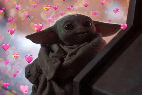 Télécharger Fonds Décran Baby Yoda Meme Hearts Gratuitement
