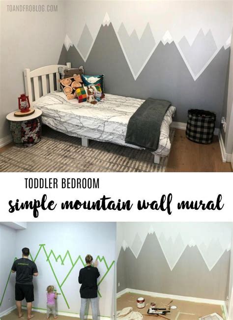You can easily apply it yourself without getting any annoying air bubbles. Simple DIY Mountain Wall Mural - materials required and ...