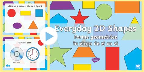 Everyday 2d Shapes Powerpoint Englishromanian Twinkl
