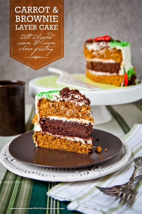 Carrot And Brownie Layer Cake Recipe Eat The Love