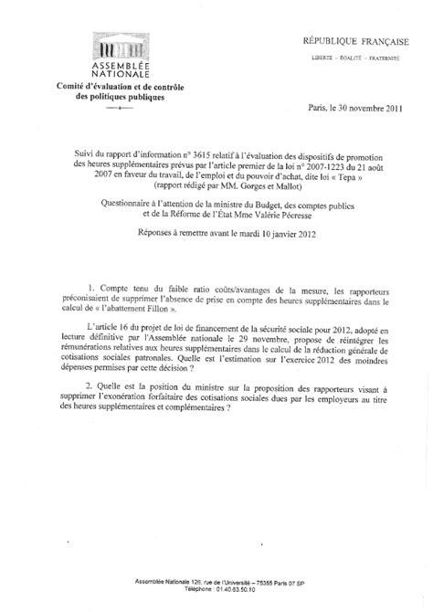 La qualification professionnelle exigée ; modele lettre heures complementaires