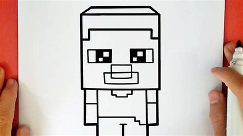 Como Desenhar O Steve Do Minecraft Kawaii Youtube