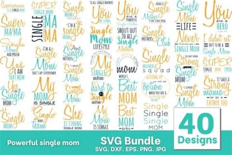 Powerful Single Mom Svg Bundle Graphic By Candyartstudio · Creative Fabrica