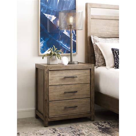 Kincaid Furniture Debut 160 420 Transitional Calle Three Drawer Nightstand Belfort Furniture