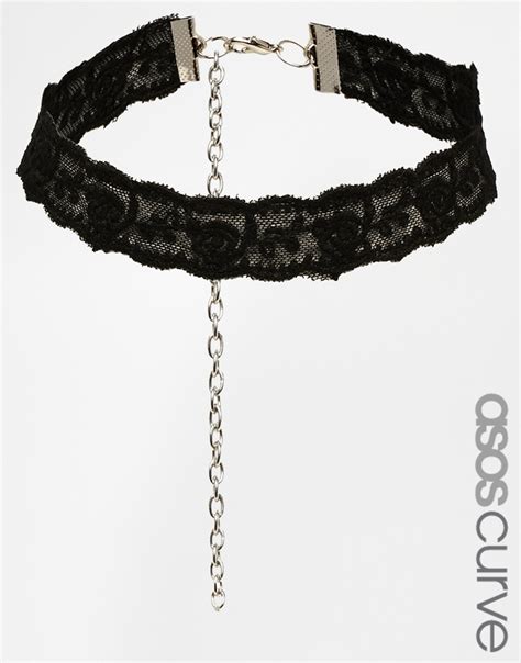 Asos Lace Choker Necklace In Black Lyst