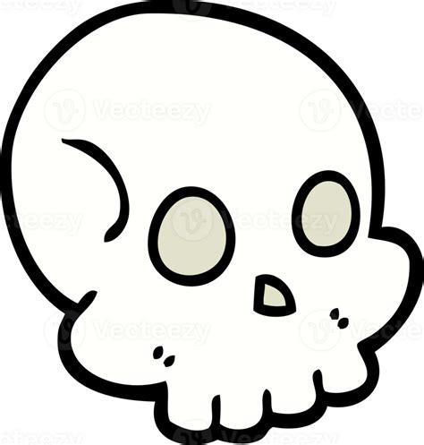 Hand Drawn Doodle Style Cartoon Skull 36363270 Png