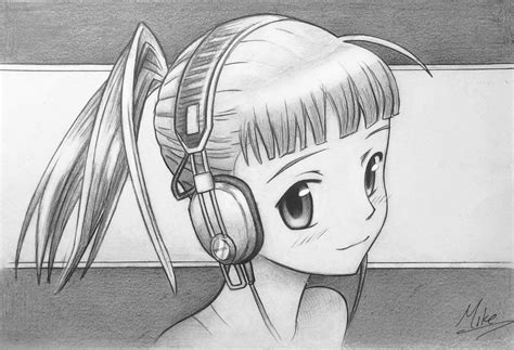 Manga Girl With Headphones By Mcorderroure On Deviantart Pictures To