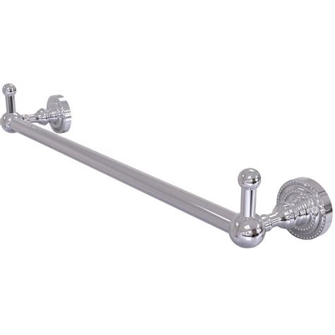 allied brass dottingham collection 24 in towel bar with integrated hooks in polished chrome dt