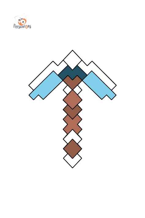 Minecraft Pickaxe Coloring Page ♥ Online And Print For Free