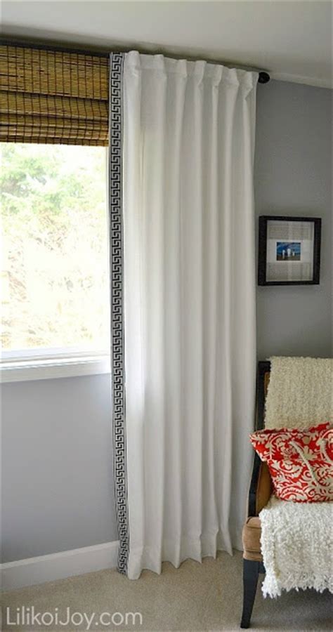 Ikea Curtains Makeover Bamboo Roman Shades Living Room Blinds
